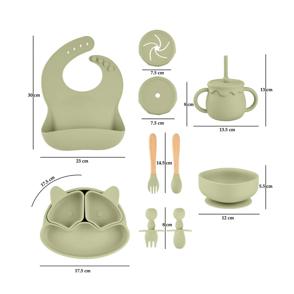 Silicone Baby Feeding Set 11pc Bundle