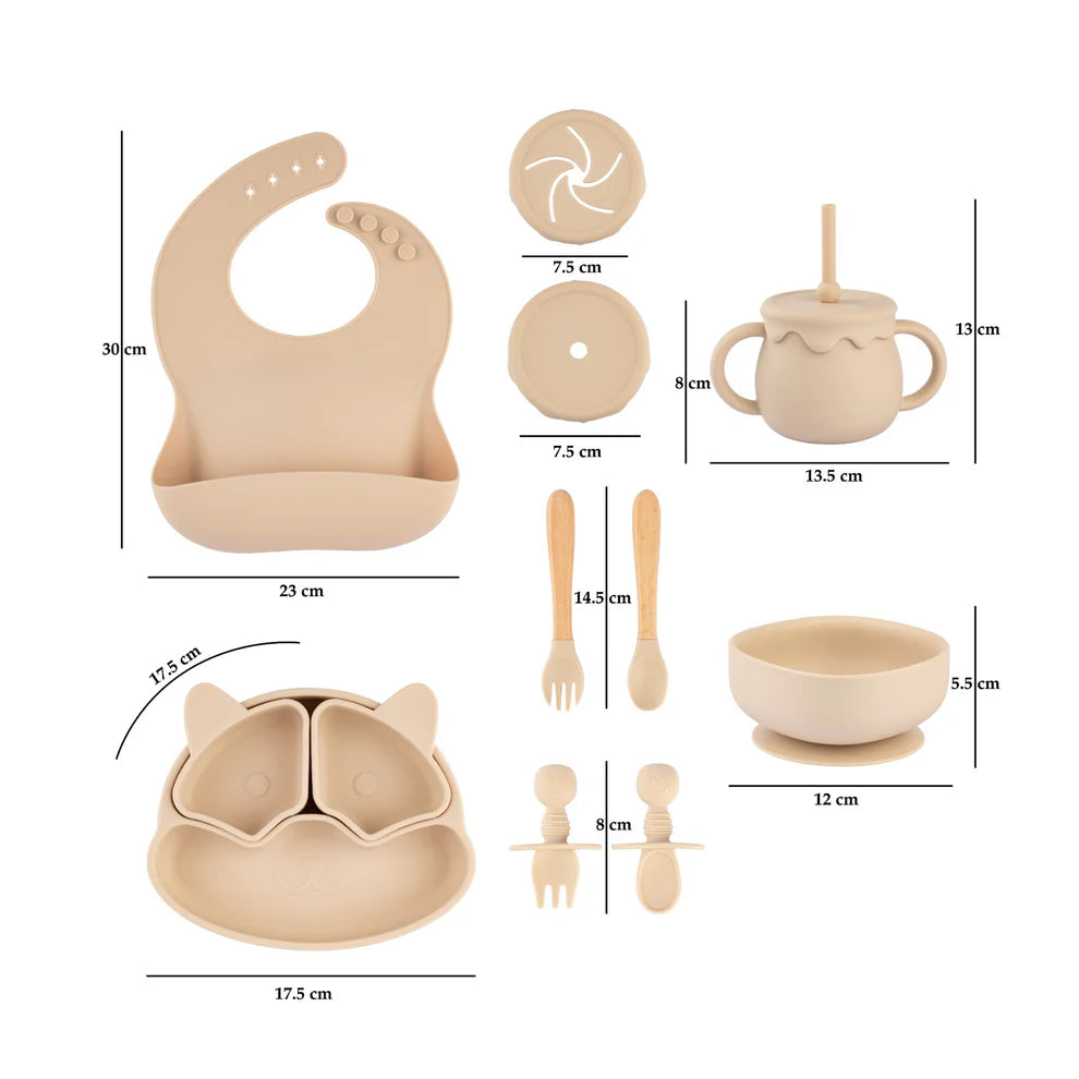 Silicone Baby Feeding Set 11pc Bundle