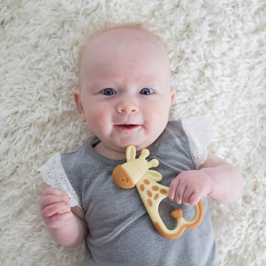 Giraffe, Massaging Baby Teether, Designed by a Pediatric Dentist, BPA Free,3m+
