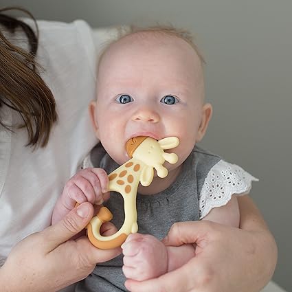 Giraffe, Massaging Baby Teether, Designed by a Pediatric Dentist, BPA Free,3m+